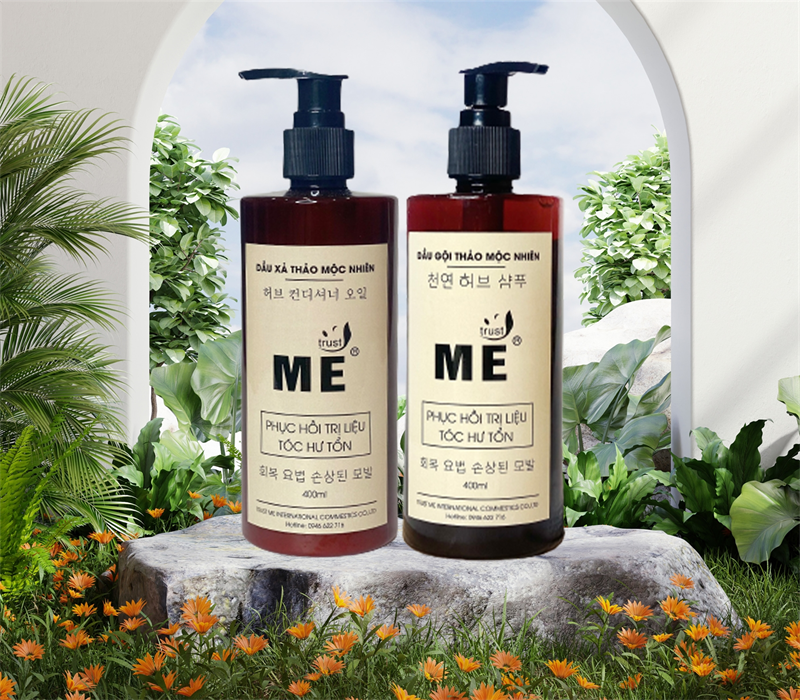Bộ dầu gội và dầu xả thảo mộc tự nhiên